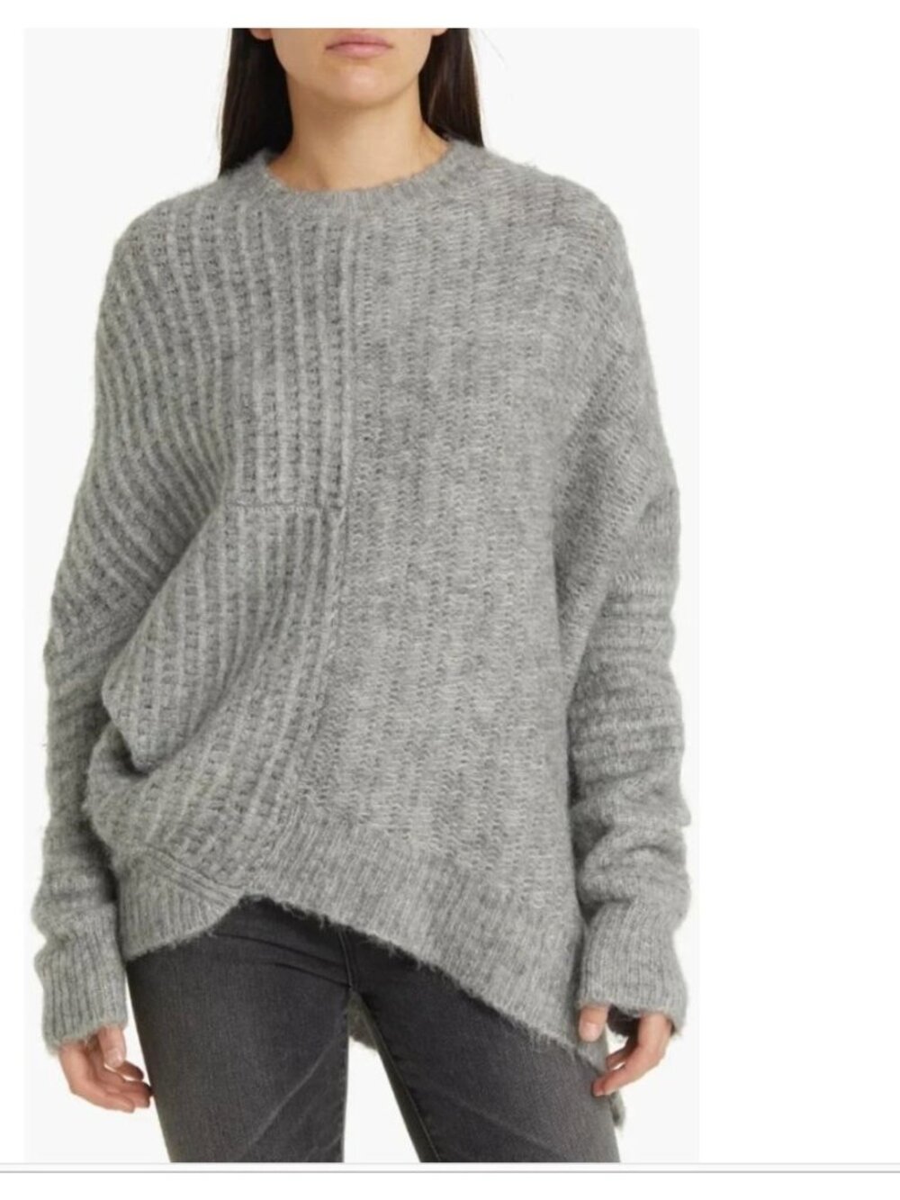 Allsaints selena alpaca blend asymmetric sweater